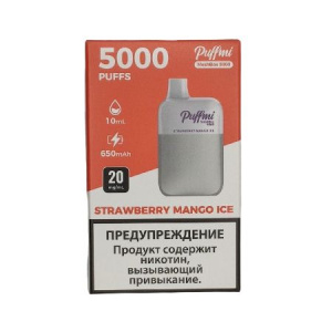 Одноразовый POD PUFFMI DX5000 MeshBox - Strawberry Mango Ice Silver