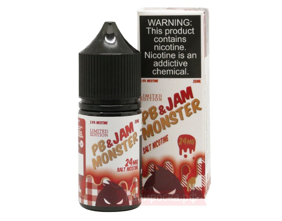 Жидкость Jam Monster SALT - Pb & Jam Strawberry