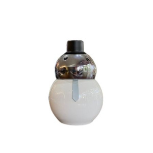 Пепельница бездымная  "Джентельмен в шляпе с галстуком" белая 10*10*15см (металл+керамика) 