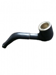 Трубка курительная ATRIBUT пластик разборн. с метал.чашей "Трубка" 6см чёрная