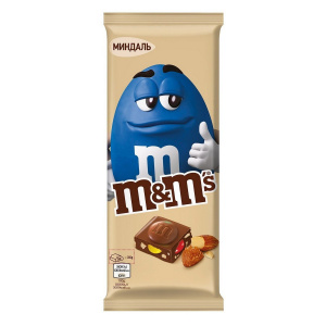 Шоколад M&M`s молочный миндаль разноцветные драже 122 г