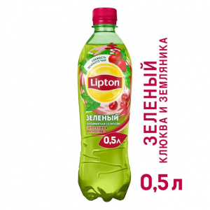 Холодный чай ЛИПТОН 0,5л Зеленый Клюква-Земляника