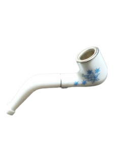 Трубка курительная ATRIBUT пластик разборн. с метал.чашей "Трубка" 6см белая