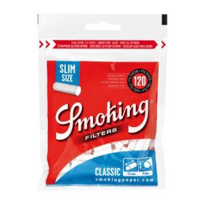 Фильтры для самокруток Smoking Classic Slim 6мм 120шт(пакет)