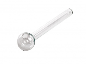 Трубка курительная ATRIBUT стекло прозрачн. "Шар" в инд.коробке 10см