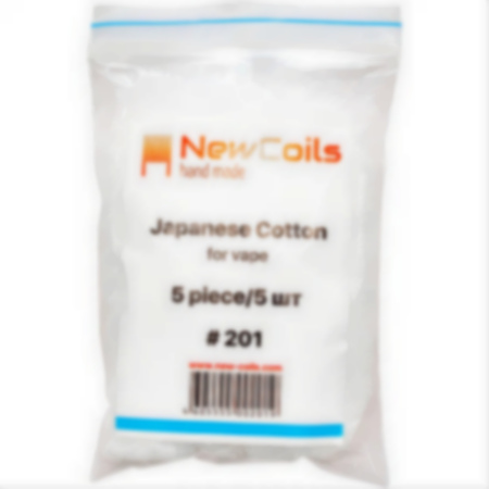 NewCoils #201 Japanese Cotton for vape 5 piece / 5 шт