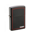 Зажигалка бензиновая ZIPPO 218ZB REG BLACK/Z-BRDR