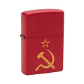 Зажигалка ZIPPO Серп и Молот c покрытием Red Matte,красн.матов. Зажигалка ZIPPO Серп и Молот c покрытием Red Matte,красн.матов.